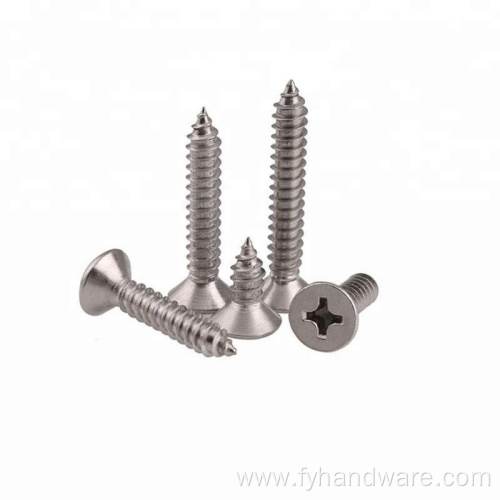 Stainless Cross Recessed Countersunk Flat Head Wood Screw